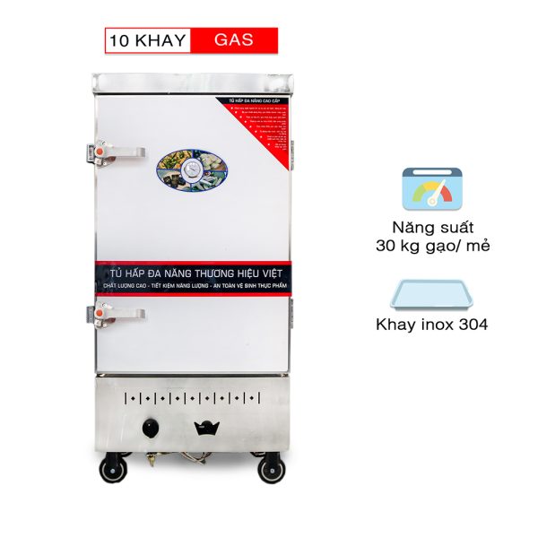 tu nau com cong nghiep bang gas 10 khay tcnk10g ta