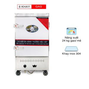 Tủ nấu cơm công nghiệp 8 khay gas