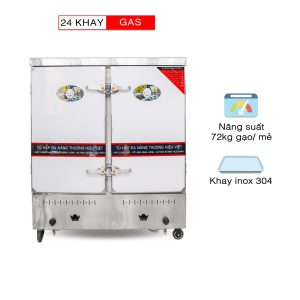 Tủ hấp cơm 24 khay gas nhập khẩu