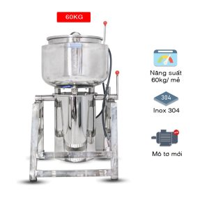 Máy xay giò chả công nghiệp 60kg 2 lớp