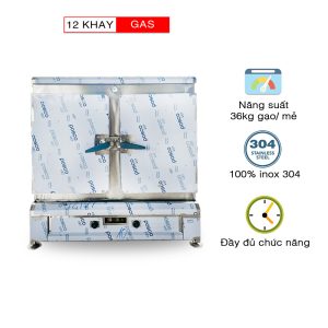 Tủ nấu cơm 12 khay gas BigStar