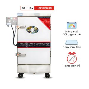 Tủ nấu cơm công nghiệp 10 khay hộp điện rời